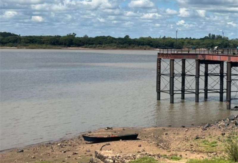 El río Uruguay presenta un nivel bajo en Concordia