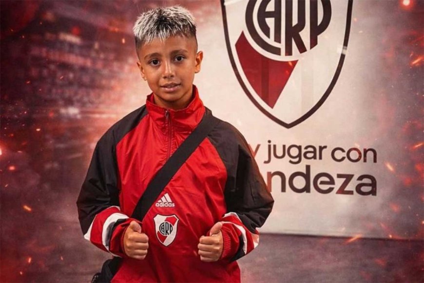 Orgullo concordiense: Con solo 9 años, Santino firmó contrato con River