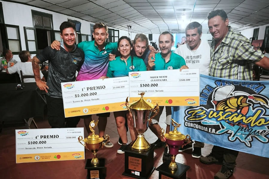 Gran desempeño de la Peña Buscando Pique en un Torneo de Pesca en Yapeyú