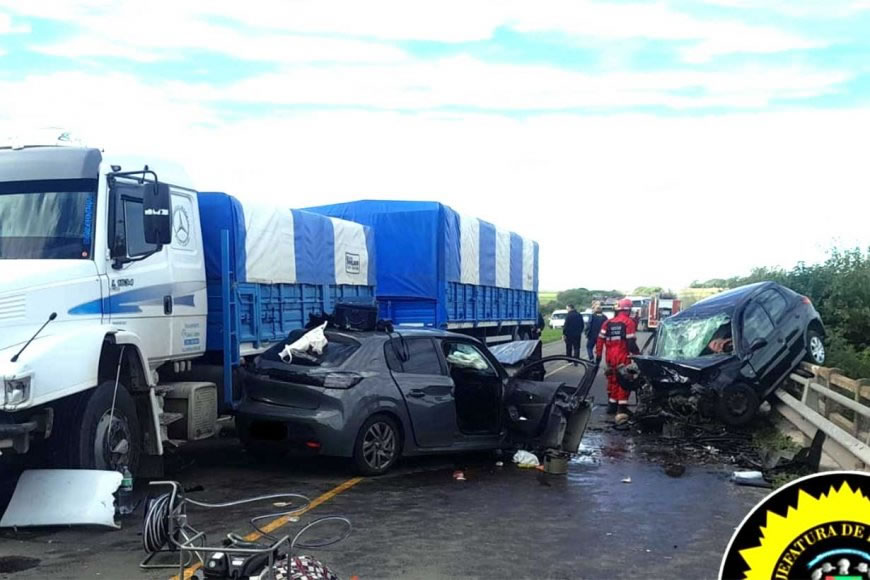 Fatal choque frontal en Ruta 11: una mujer falleció al intentar sobrepasar a un camión en un puente