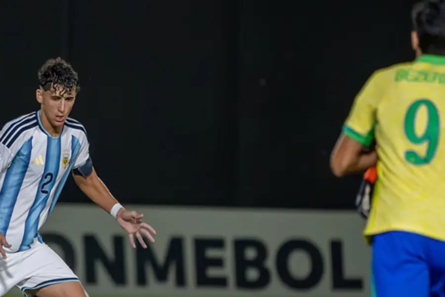Argentina perdió 3-0 el clásico ante Brasil en el Sudamericano Sub 17