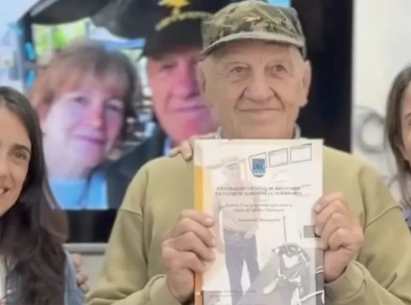 “No importa cuándo empieces, sino que nunca dejes de intentarlo”: A los 82 años se recibió de veterinario