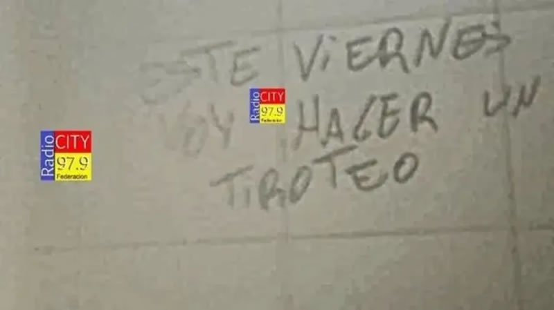 Nueva amenaza de tiroteo en una escuela de Federación: Investigan un mensaje en un baño