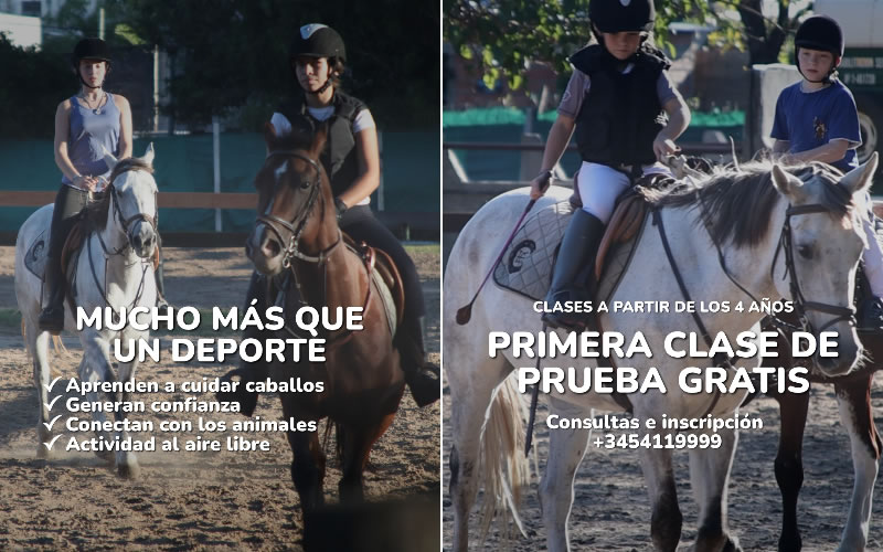 Siguen abiertas las inscripciones para la Escuela de Equitación del Club Hípico Concordia