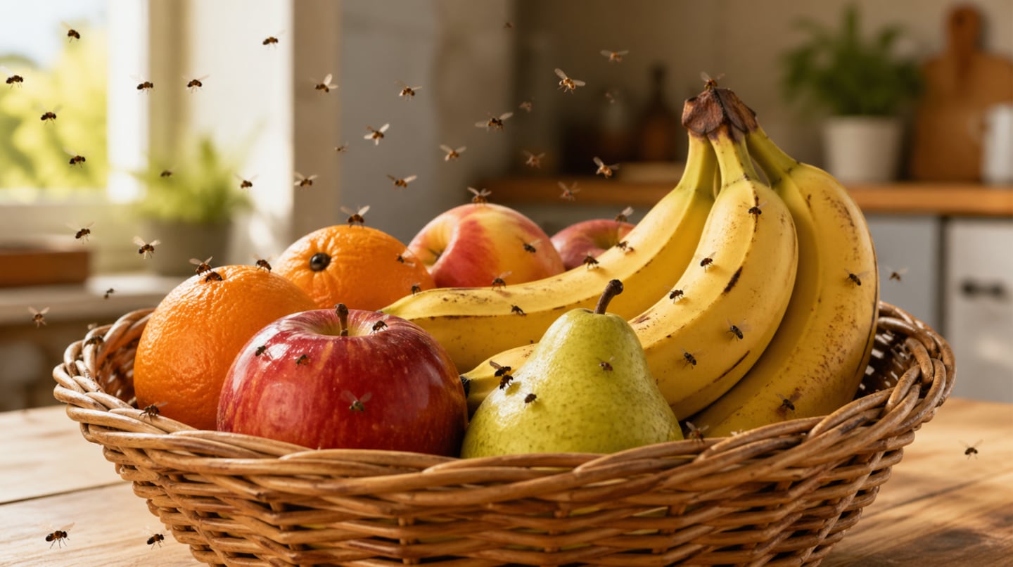 Si ves moscas chicas cerca de tus frutas, no las ignores: qué significa y cómo evitarlas