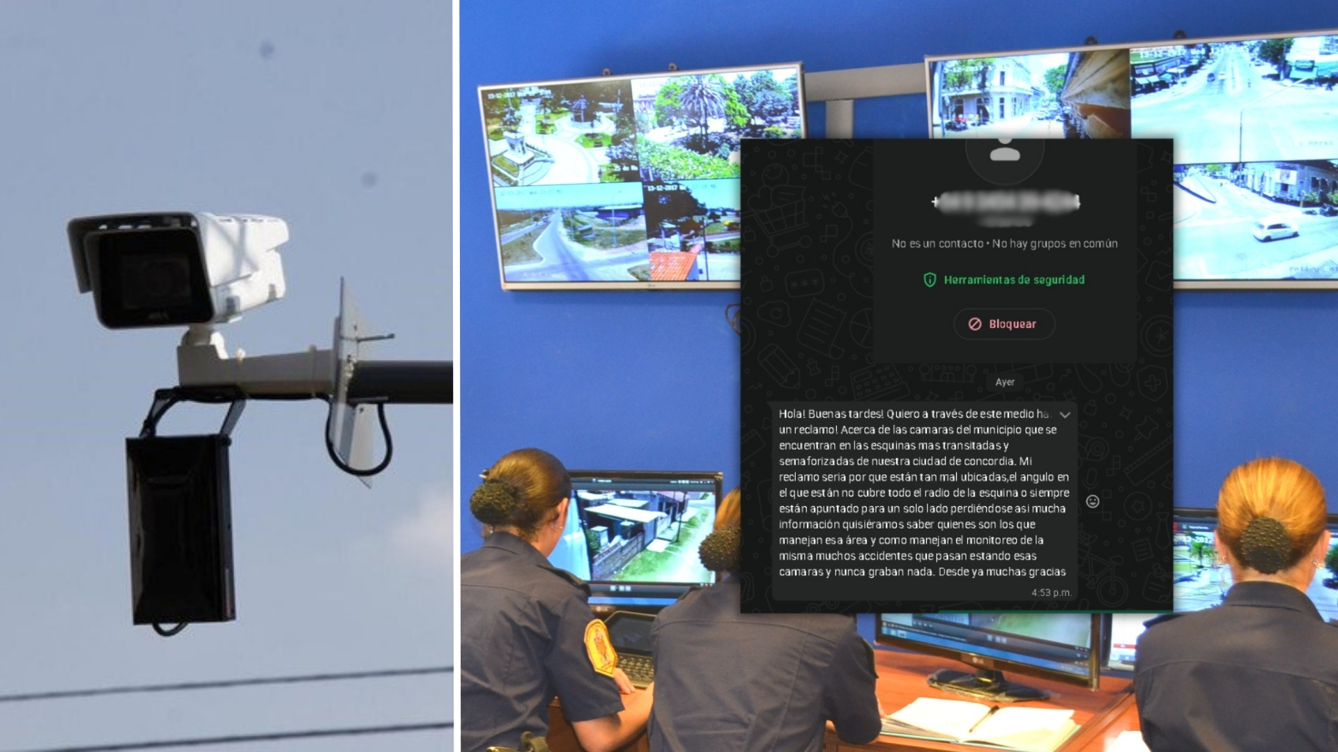 Solicitud de vecino N° 91: vecinos cuestionan la ubicación de las cámaras de seguridad en esquinas clave de la ciudad