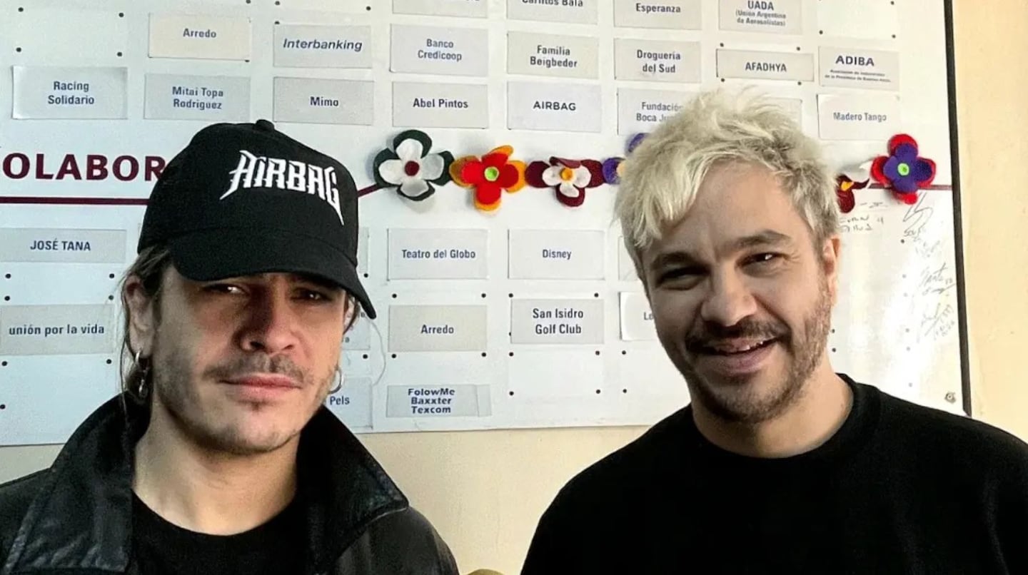Pato y Gastón Sardelli de Airbag fueron declarados padrinos del Garrahan e hicieron una donación clave