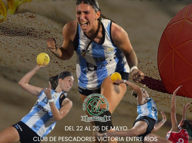 Victoria se viste de celeste y blanco: la Preselección Nacional Juvenil Femenina de Beach Handball entrena en la ciudad