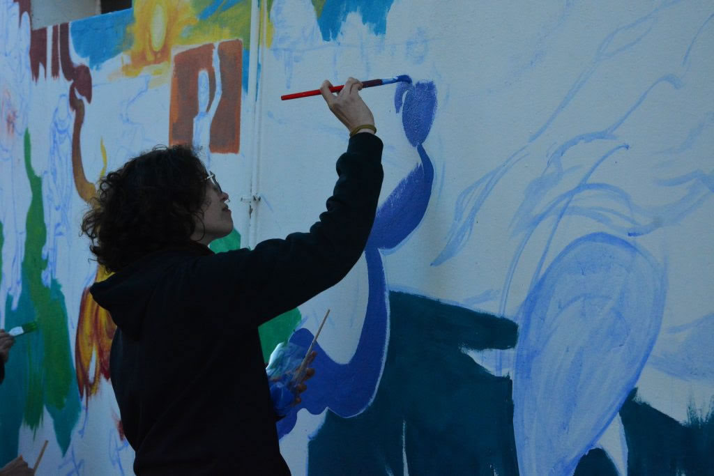 Con identidad entrerriana y color en las calles, empezó el 4° Encuentro Provincial de Muralismo en Maciá