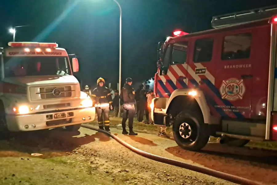Trágico incendio en Concepción del Uruguay: murió un hombre de 39 años