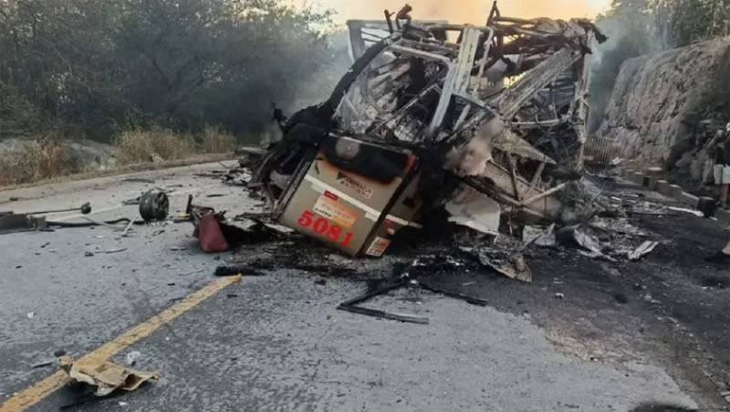 Tragedia en Brasil: al menos ocho muertos tras el choque entre un camión y un micro