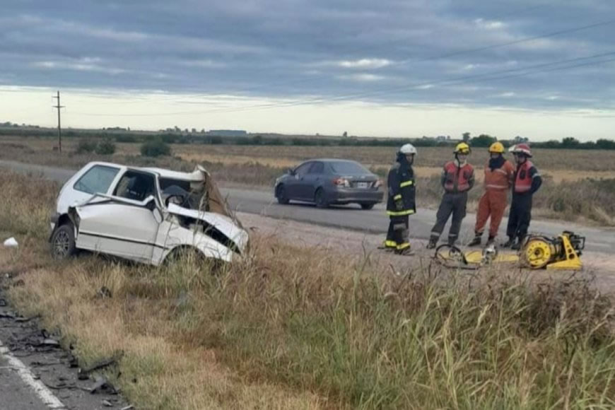 Un fallecido tras un violento accidente frontal sobre la ruta nacional 18