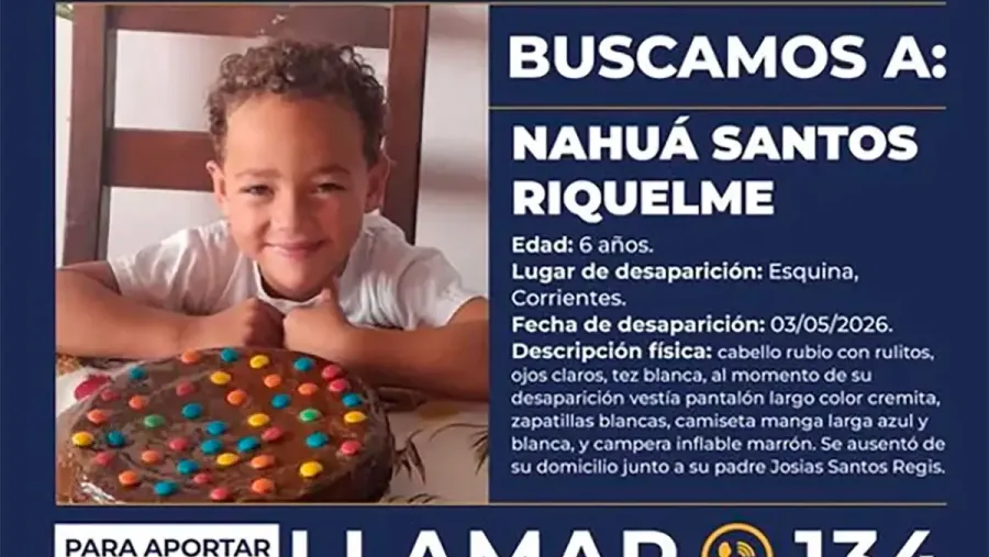 Activaron el Alerta Sofía por la desaparición de un niño de 6 años al que se lo llevó su padre en Corrientes