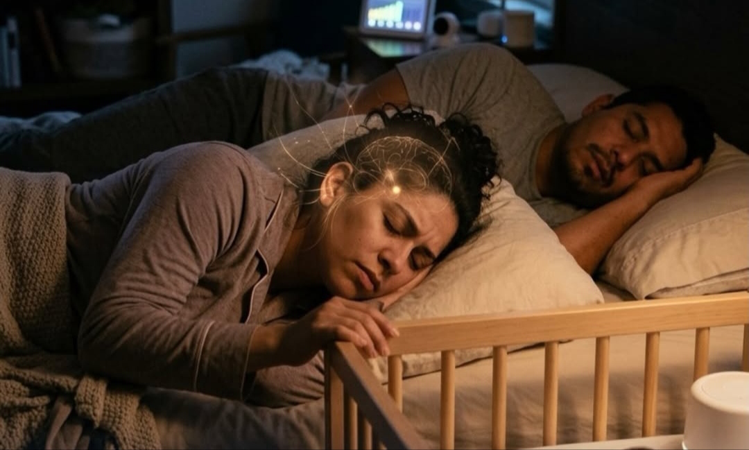 Los hombres suelen dormir sin notar los ruidos, pero tras dar a luz muchas mujeres ya no pueden: el parto mantiene el cerebro materno en alerta incluso mientras duerme