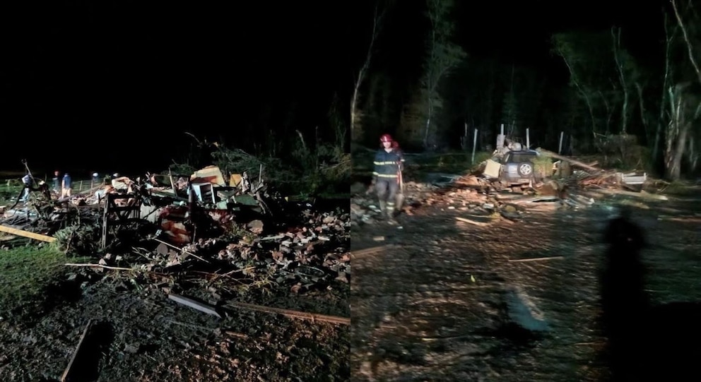 Un tornado azotó a Las Flores, generó destrozos y gran parte de la ciudad quedó a oscuras