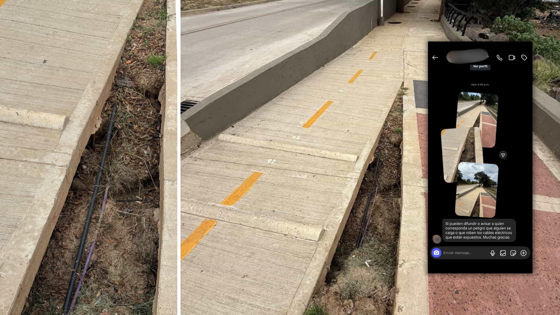 Solicitud de vecino N° 99: preocupación por cables expuestos y un sector sin protección en Costanera Nebel