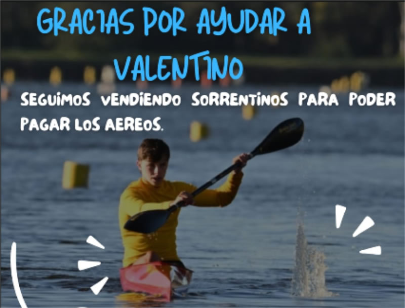 Joven remero concordiense vende sorrentinos y busca apoyo para representar a la Argentina en Eslovaquia