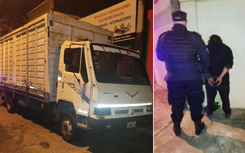 Detuvieron a un hombre cuando intentaba robar un camión estacionado