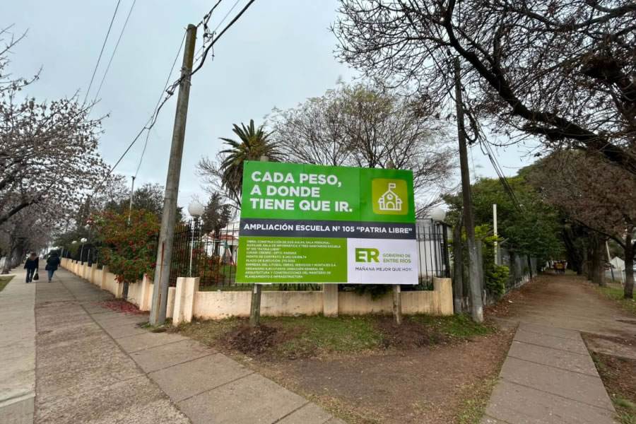 Empezó la primera obra de ampliación de una escuela con ladrillos PET del país