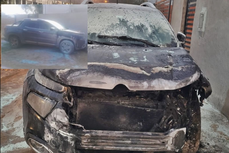 Pericias confirmaron que fue intencional el incendio de la camioneta de un integrante de la familia Barrios