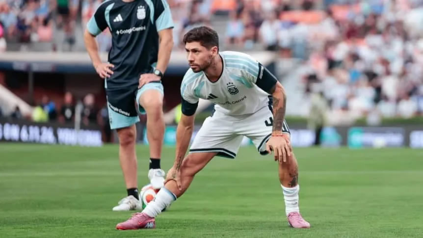 Gonzalo Montiel tiene una sobrecarga y no será titular en la Selección Argentina ante Austria