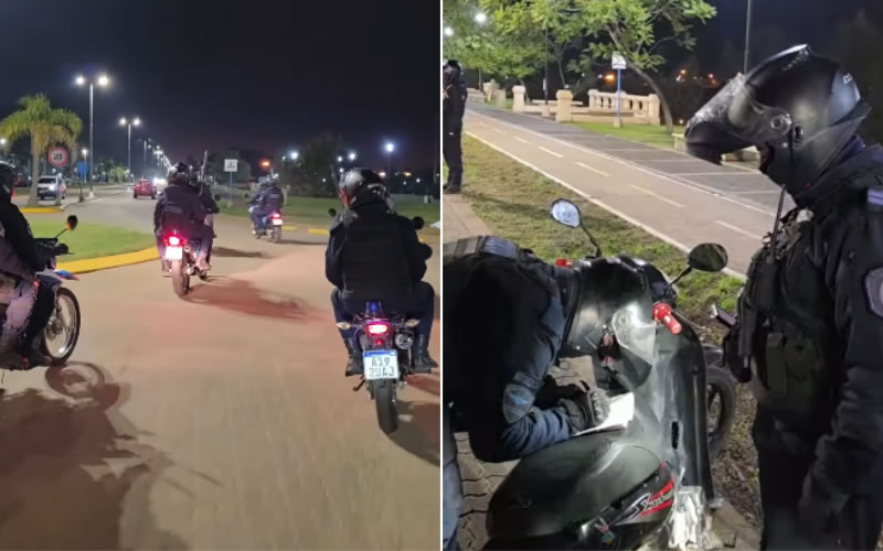 Secuestraron varias motocicletas durante un operativo en la Costanera