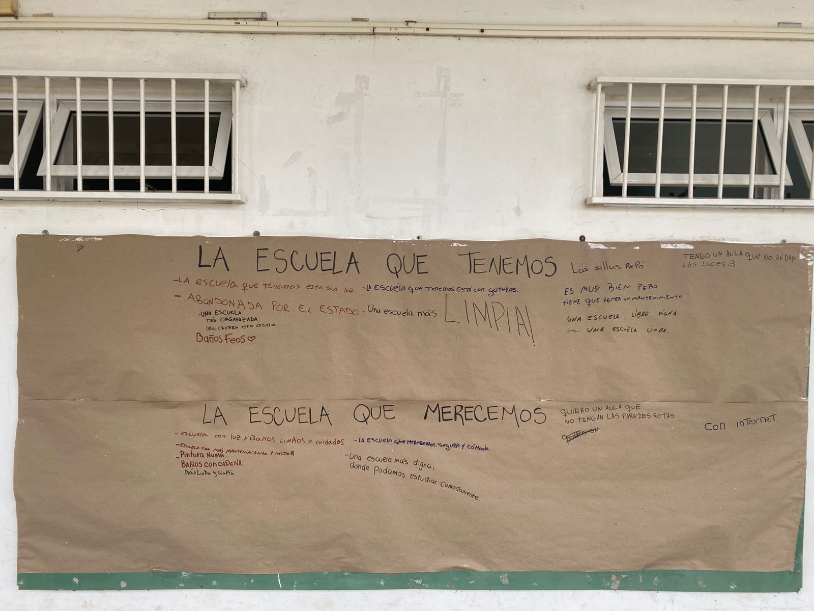 Con pancartas y un pedido urgente de respuestas: familias de la Escuela Artigas volvieron a manifestarse por el estado del edificio