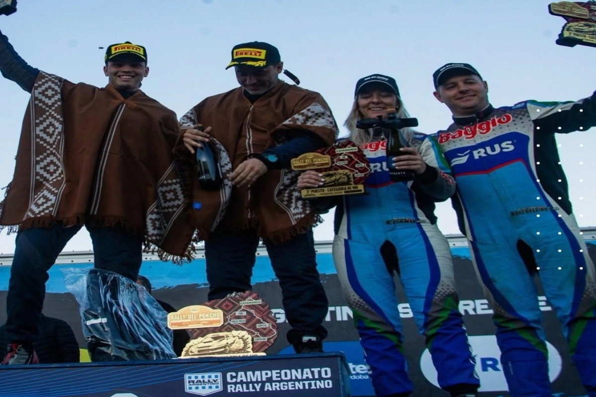 Nadia Cutro subió al tercer escalón del podio en el Rally del Poncho