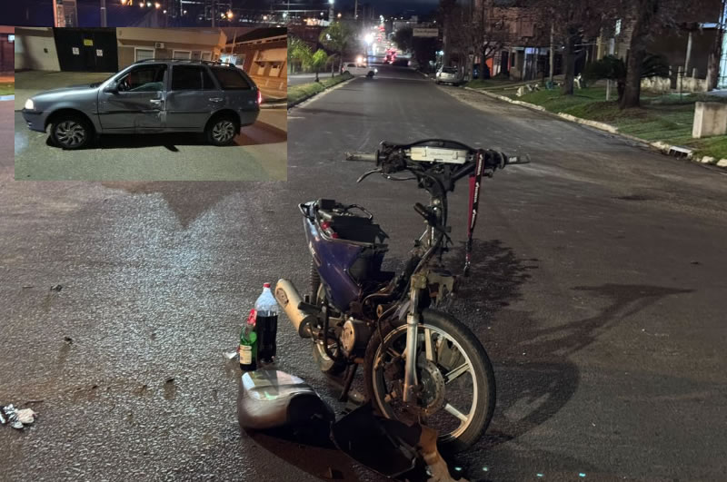 Dos jóvenes heridos tras un choque entre una moto y un auto: el conductor dio 1,71 de alcoholemia