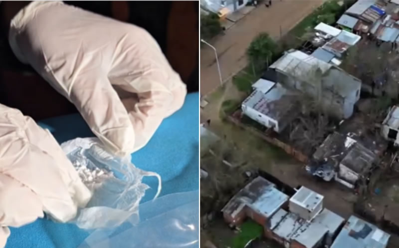 Tres personas fueron detenidas tras ser sorprendidos cuando estaban fraccionando cocaína