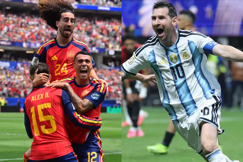 La Selección Argentina enfrenta a España en Nueva Jersey por el título mundial