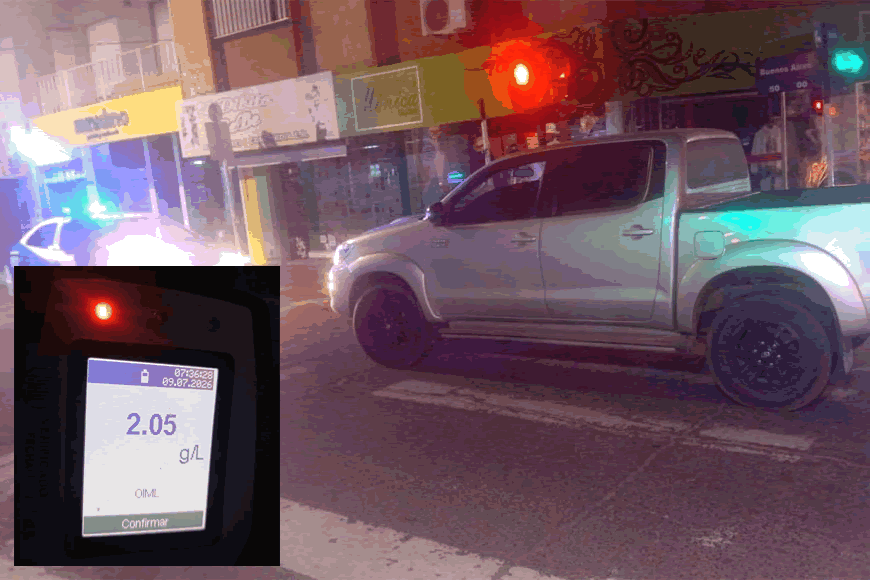 Retuvieron una camioneta en el centro: El conductor manejaba en contramano y con 2,05 g/l de alcohol en sangre