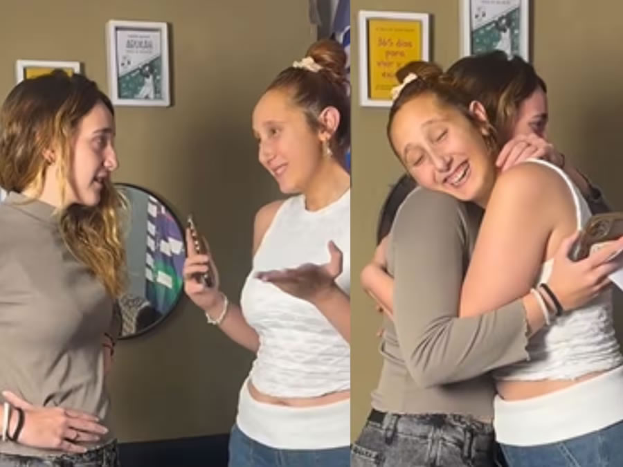 Su hermana le donó médula ósea y ahora ella le regaló un viaje al Mundial