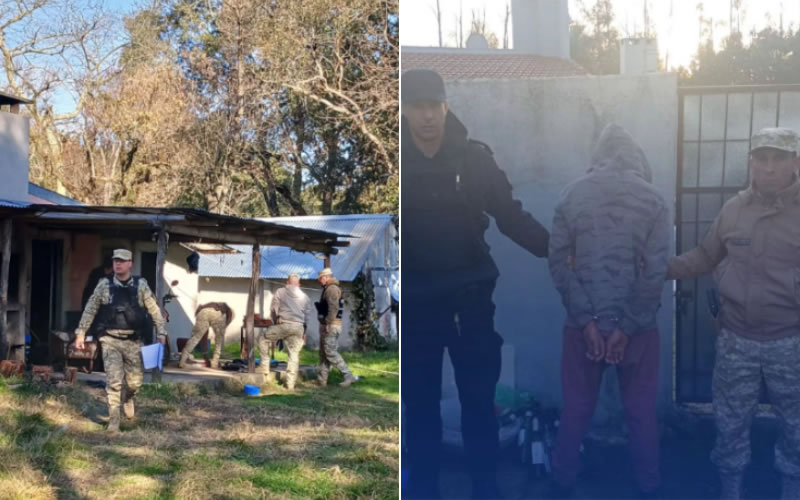 Dos detenidos y un arsenal de armas secuestrado en allanamientos por presunto abigeato en Los Charrúas