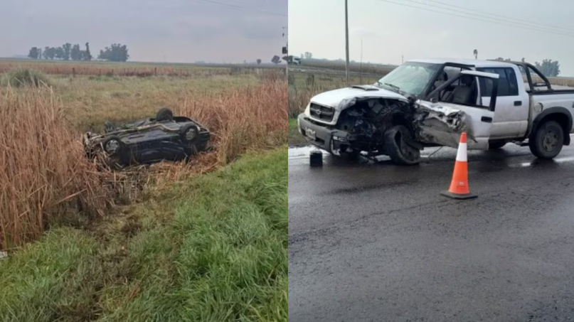 Tragedia en la Ruta 5: un hombre y su hijo murieron en un choque entre un auto, una camioneta y un camión