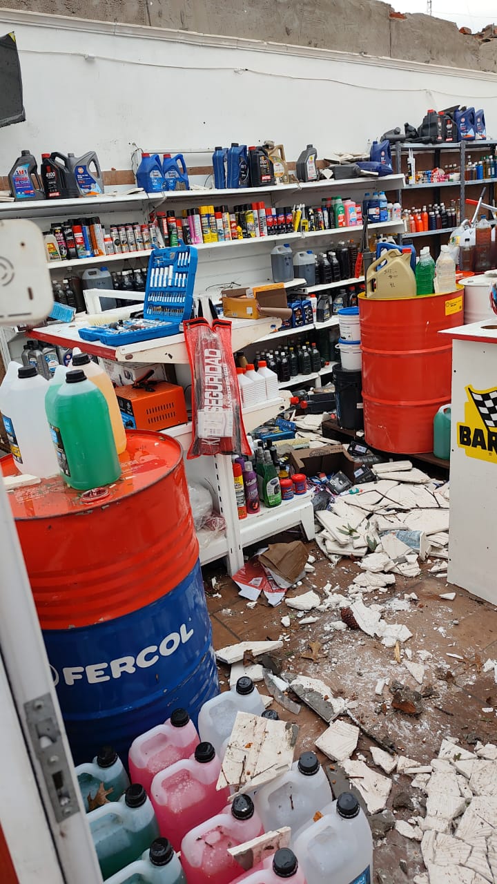 Tras el temporal, un reconocido lubricentro de Concordia pide ayuda para reconstruirse