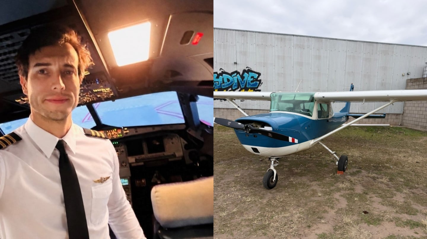 El relato de la alumna que viajaba con el instructor de vuelo que cayó del avión y murió en Córdoba