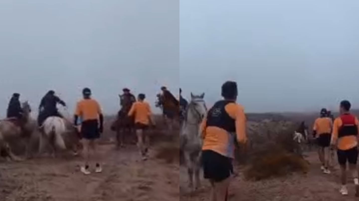 Escándalo en una tradicional carrera de Río Negro: jinetes atacaron a los runners y se generó caos en plena competencia