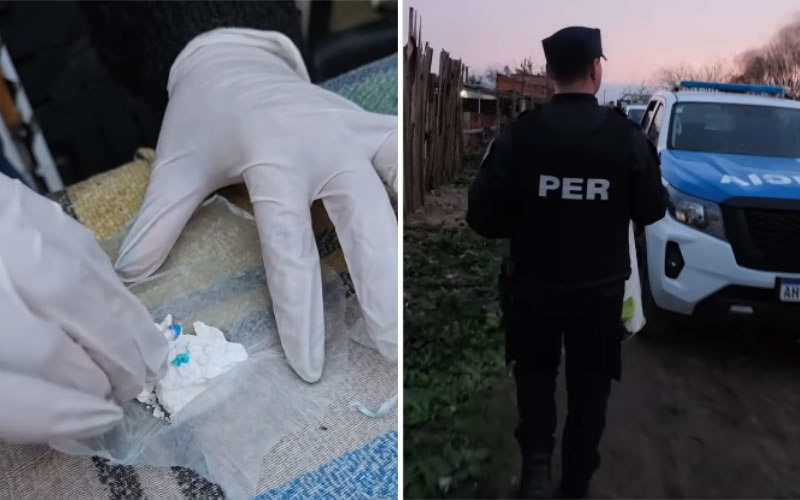 Recuperaron un secarropas robado y hallaron cocaína y más de $240 mil en un allanamiento