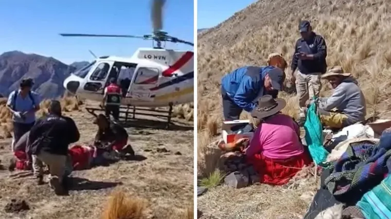 Jujuy: rescatan en helicóptero a una mujer de 76 años tras pasar dos noches en los cerros