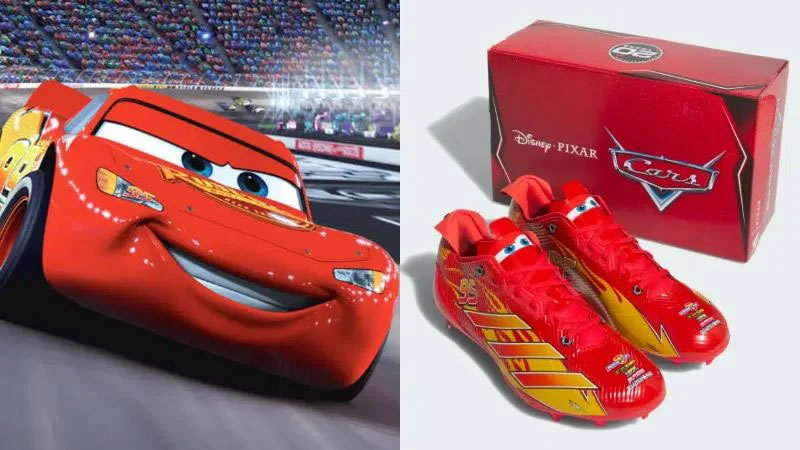 Adidas lanzó botines inspirados en Rayo McQueen y Mate por los 20 años de «Cars»