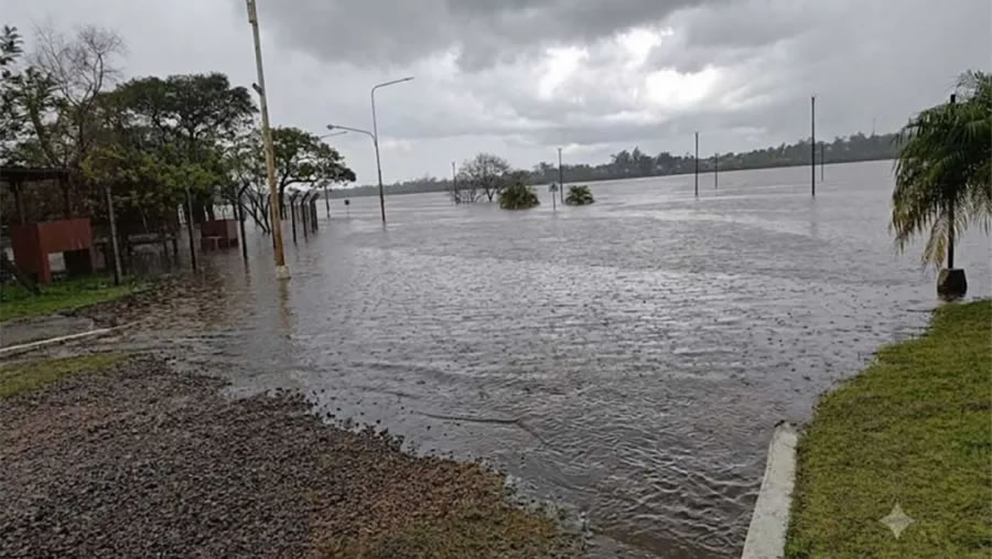 Lluvias en la cuenca alta provocaron un rápido repunte del río Uruguay