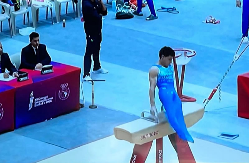 El concordiense Santiago Mayol fue parte del equipo argentino que ganó el bronce en gimnasia artística