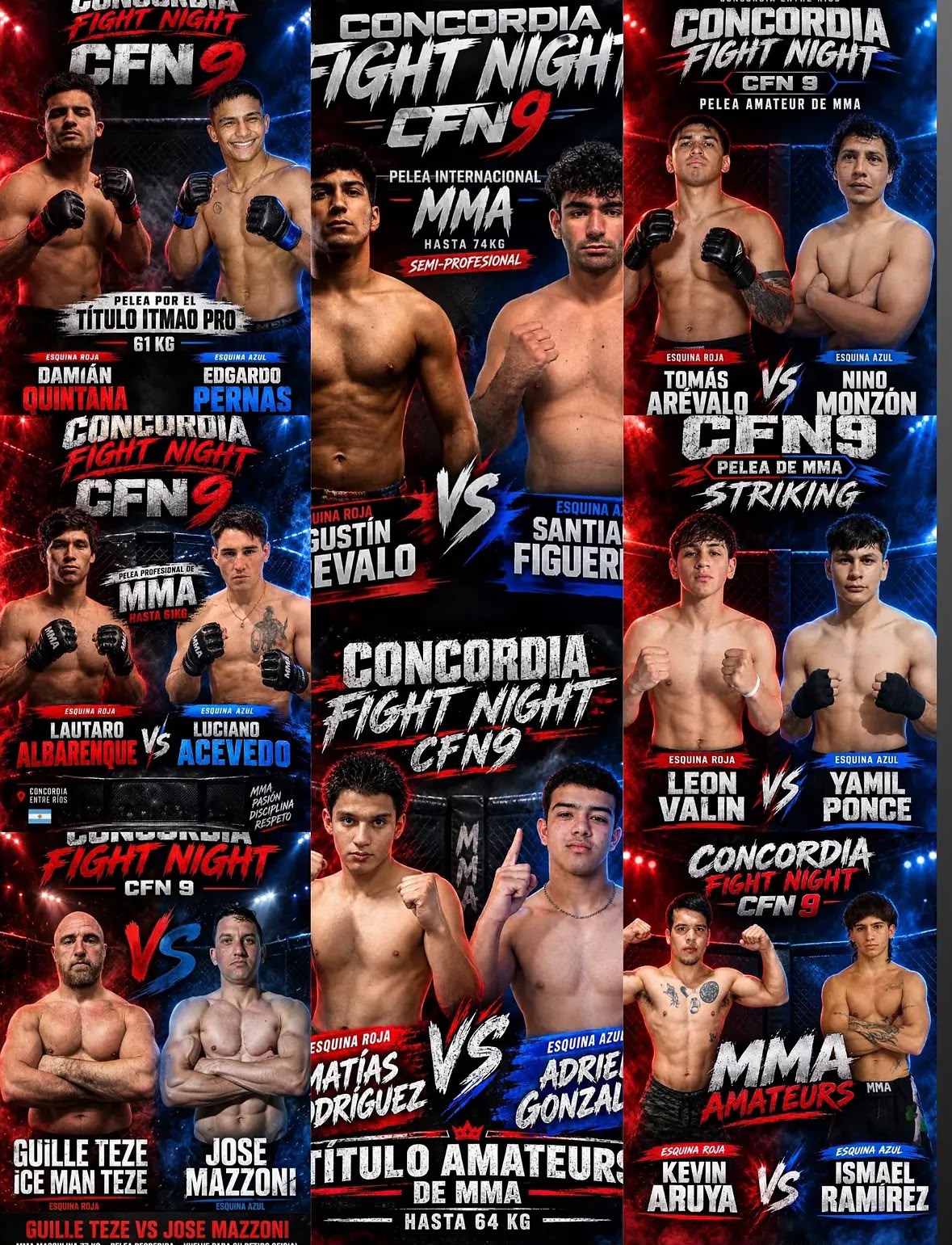 El Gimnasio Municipal de Concordia albergará la novena edición del Concordia Fight Night
